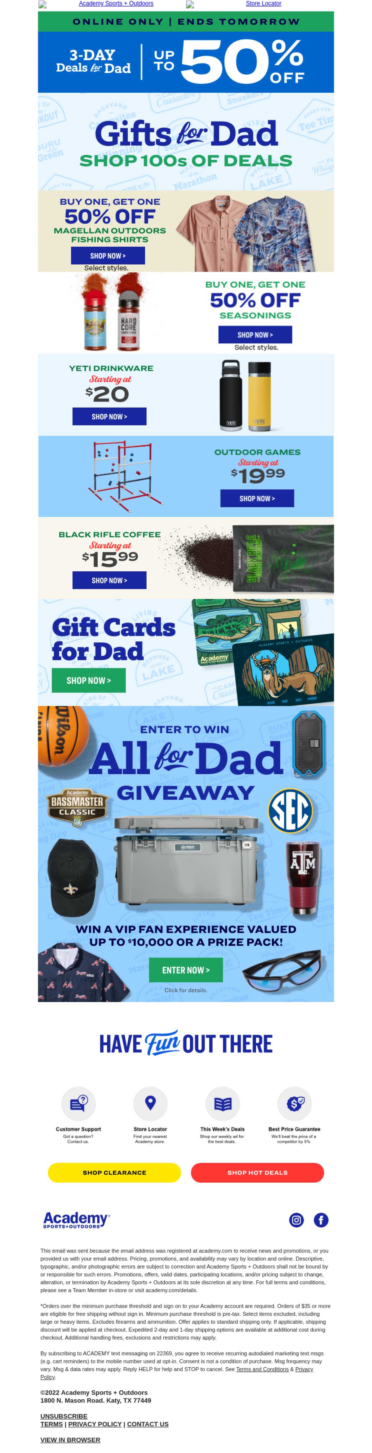 50% Off Deals for Dad, Ends Tomorrow!