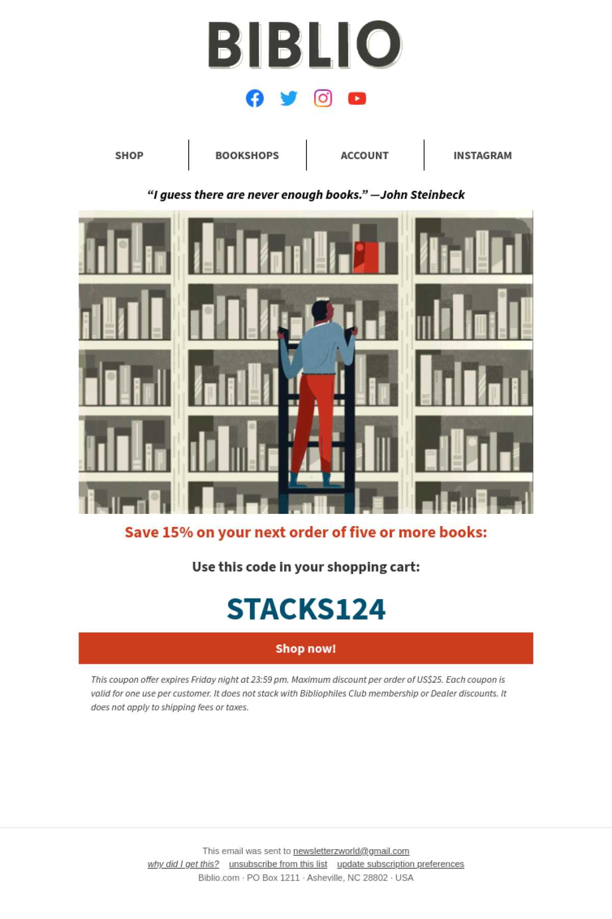 You deserve a stack of books!