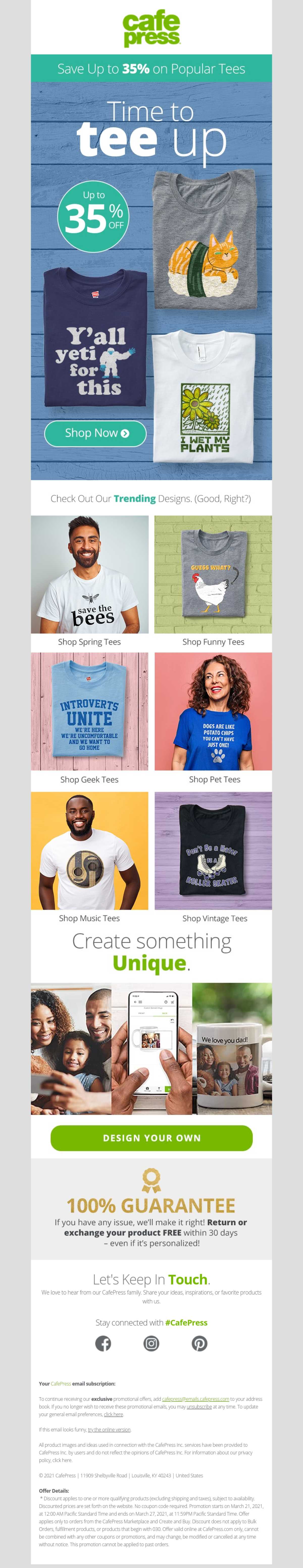 (Up to 35% Off Tees.) On Trend and On Sale.